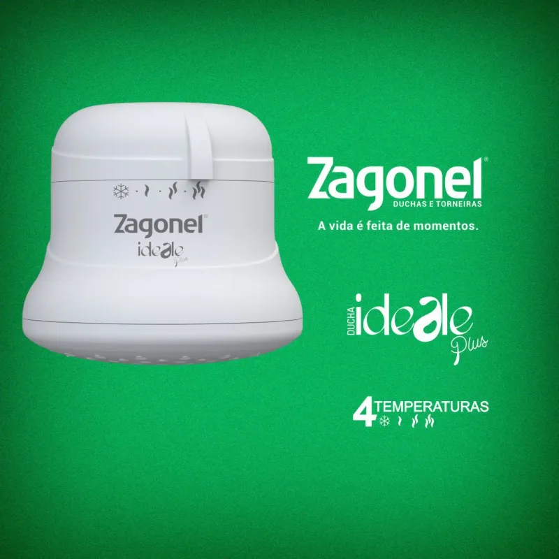 Chuveiro Ideale Plus 127V 4Temp - Zagonel — Eletrônicos